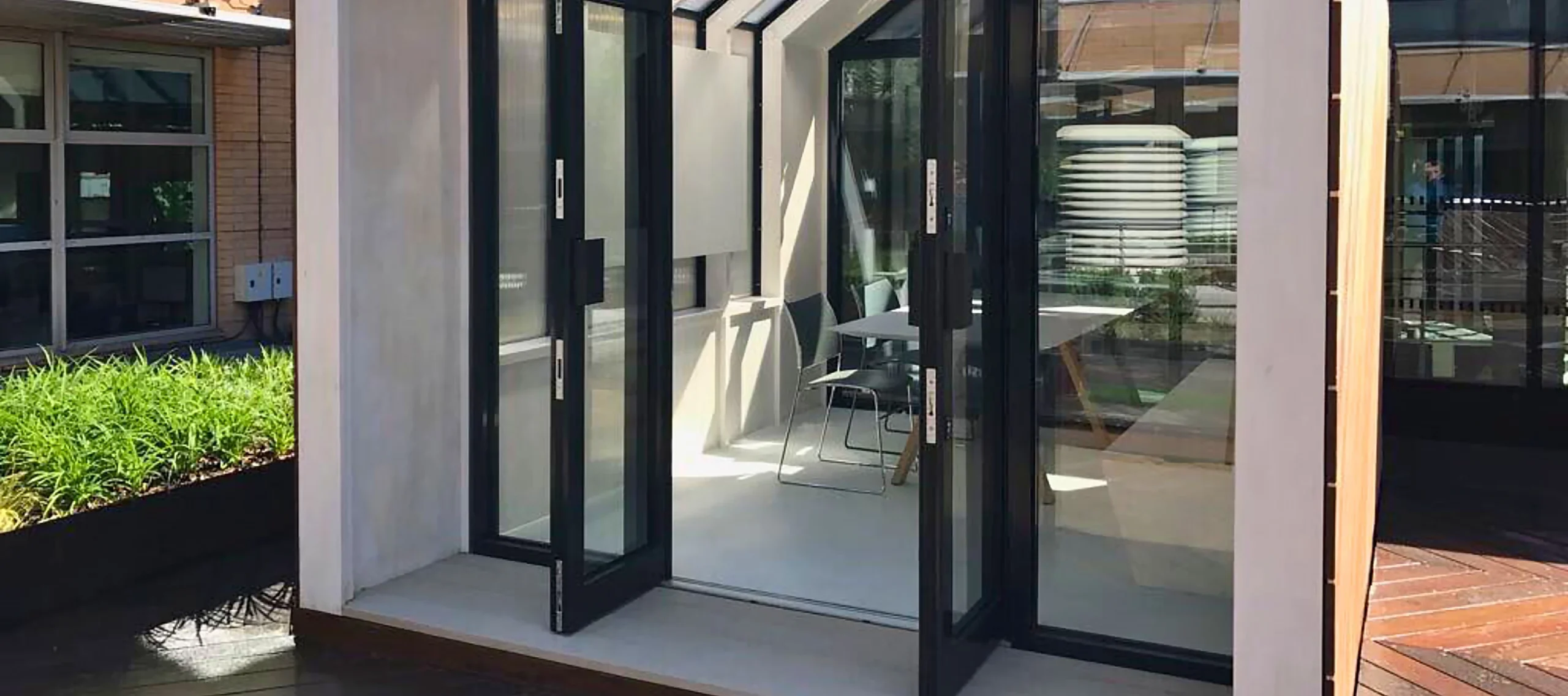 Bespoke modular buildings used as study pods at University of Westminster (Harrow Campus), built by Mypods