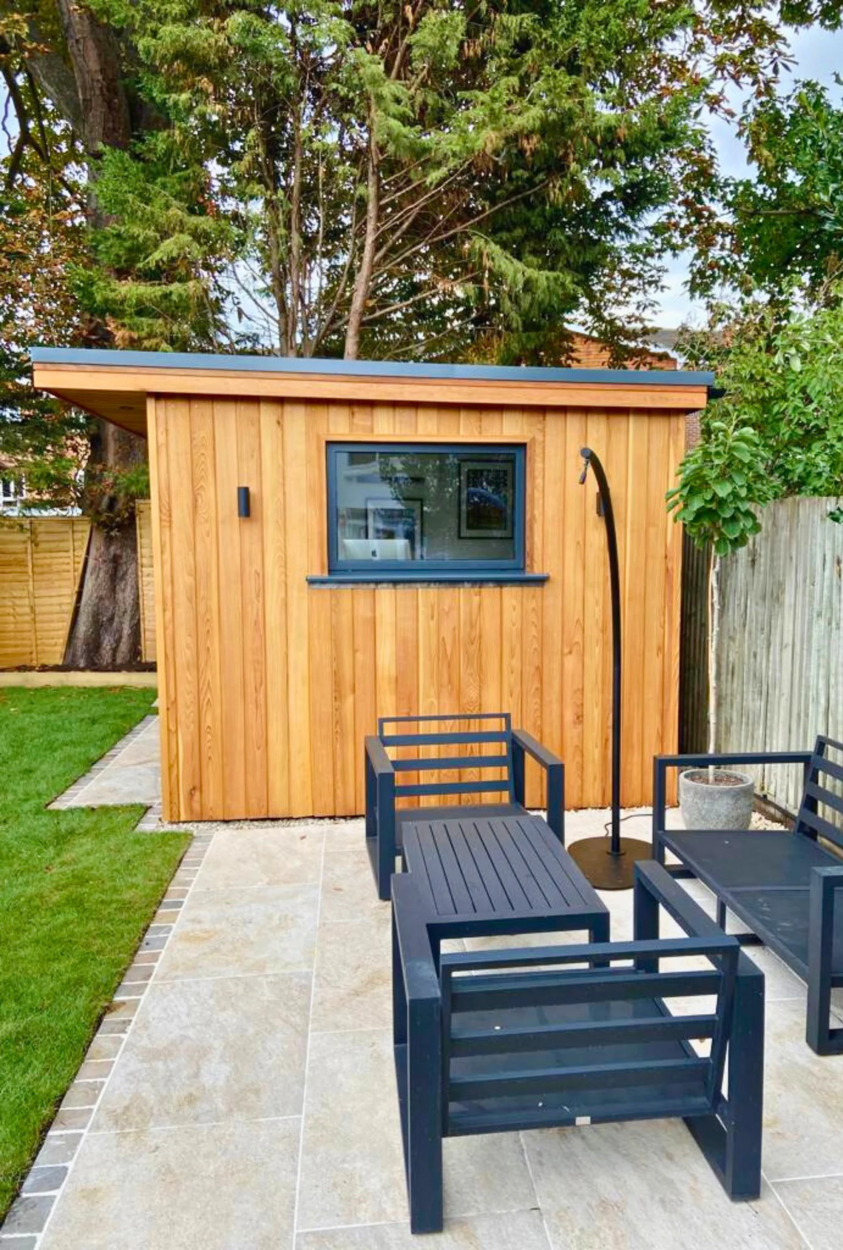 Cedar clad garden room in Sevenoaks, Kent to be used as a home office