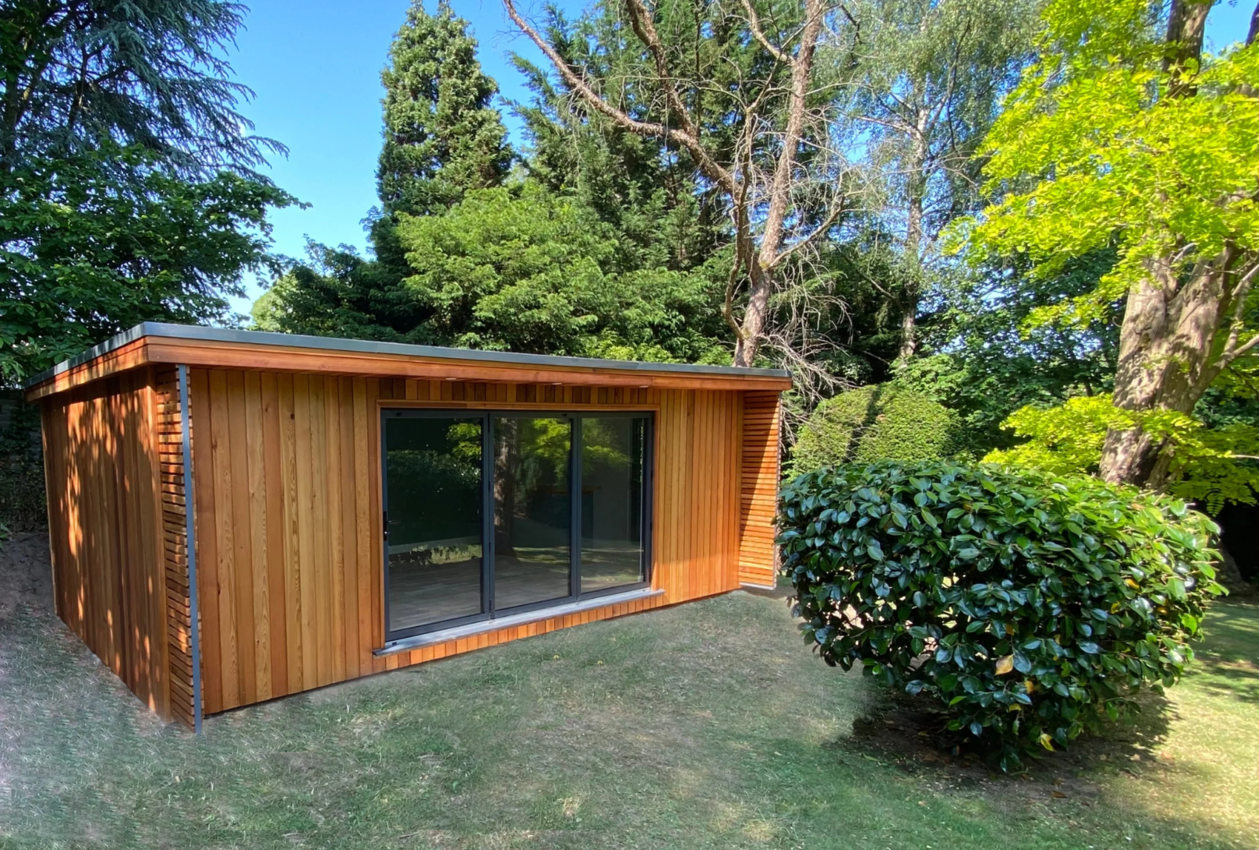 Home gym garden room designed and built by Mypods in Sevenoaks