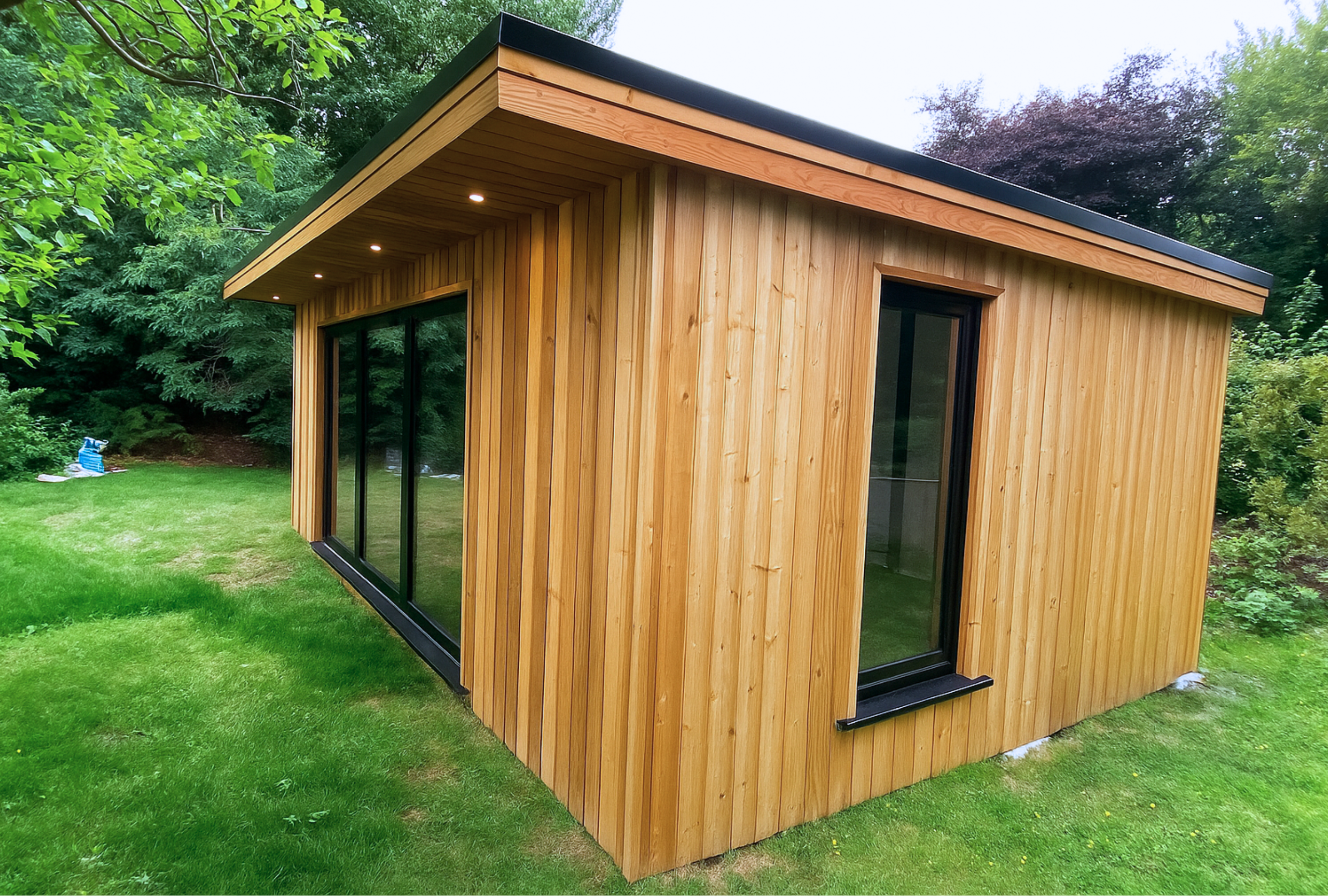 Cedar clad garden room built for clients in Sevenoaks, Kent