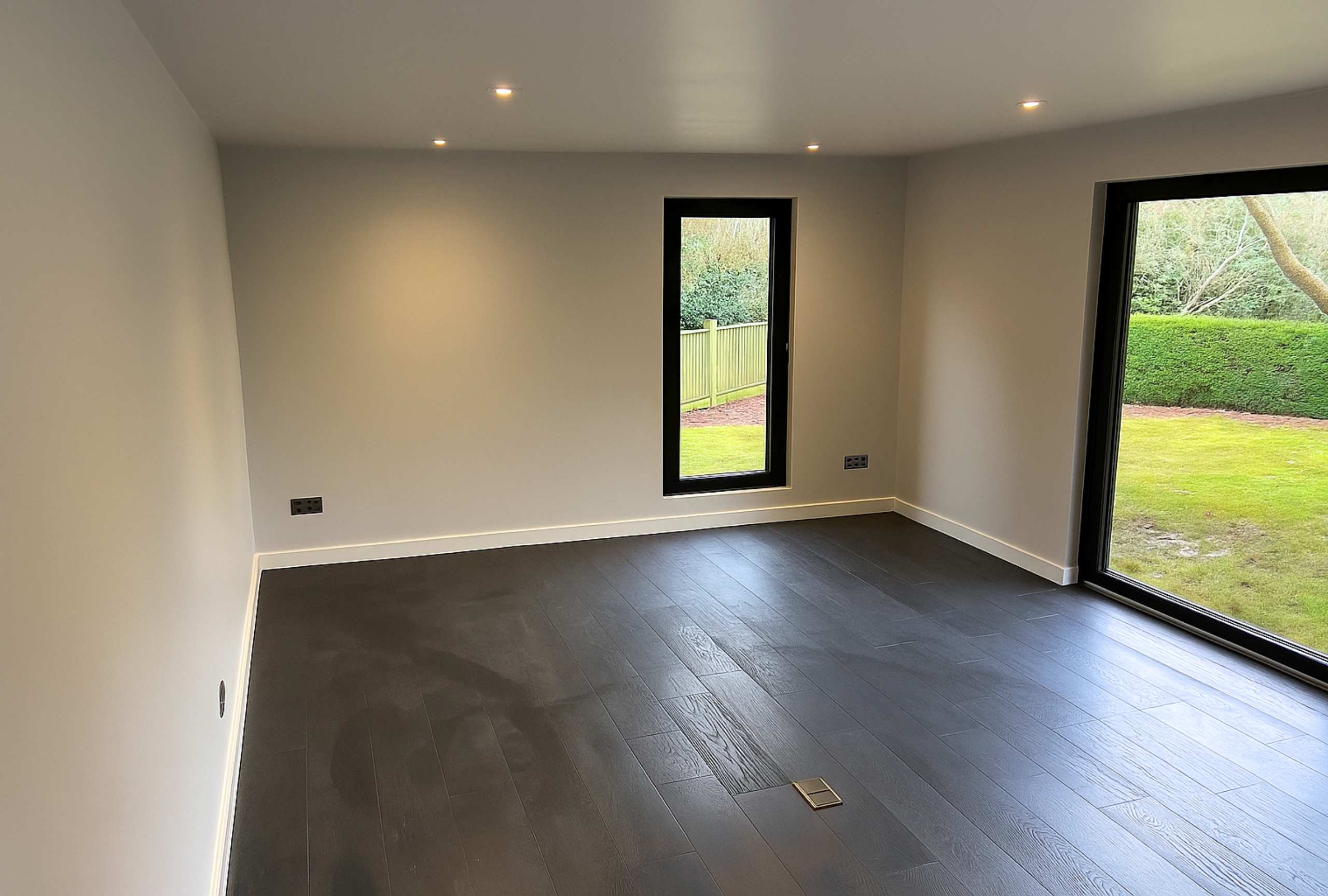 The classic interior of a garden room built in Sevenoaks, Kent