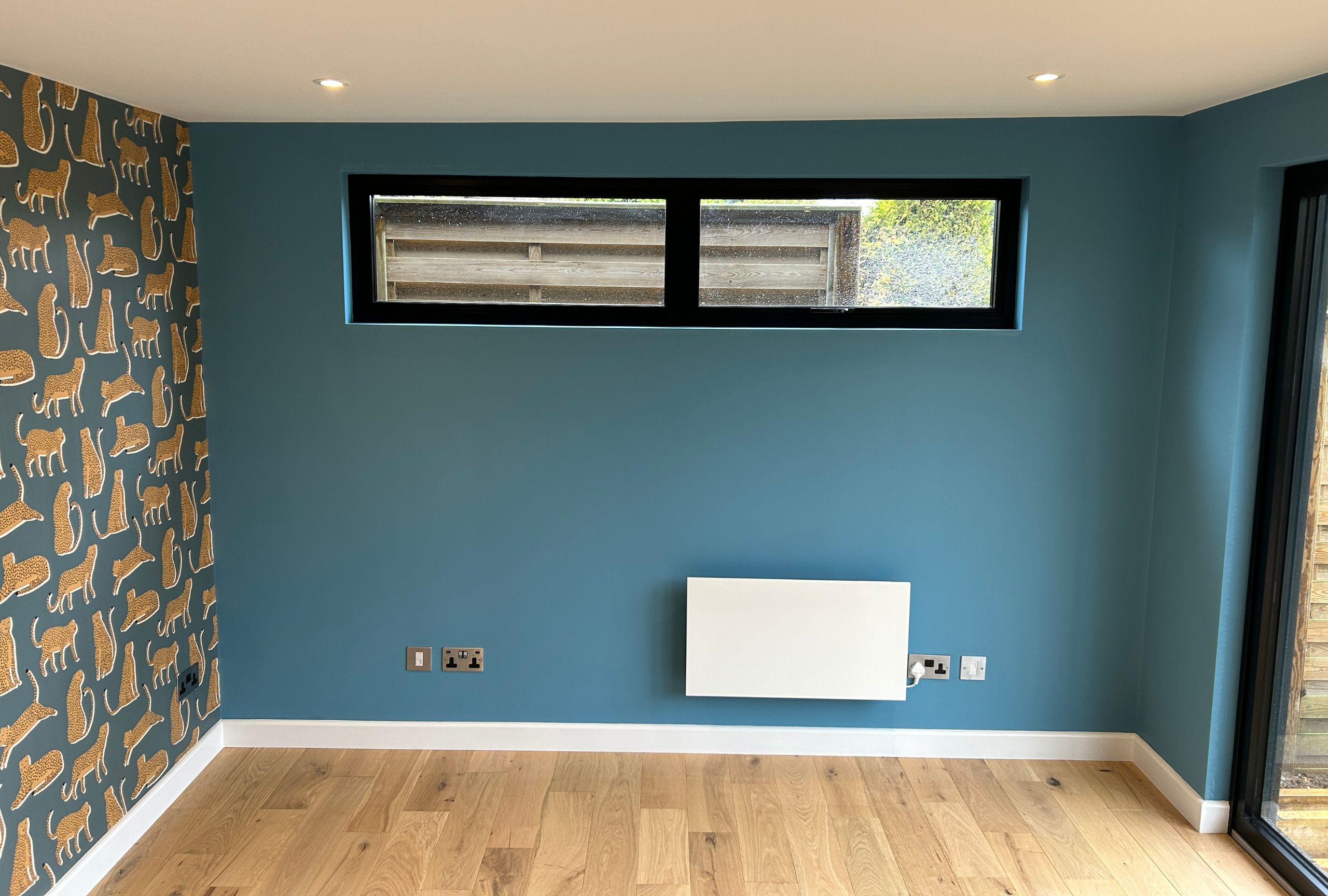 Interior shot of a bespoke garden studio built in Sevenoaks, Kent